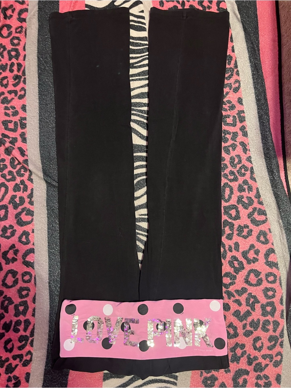 Vintage PINK Victoria's Secret foldover leggings